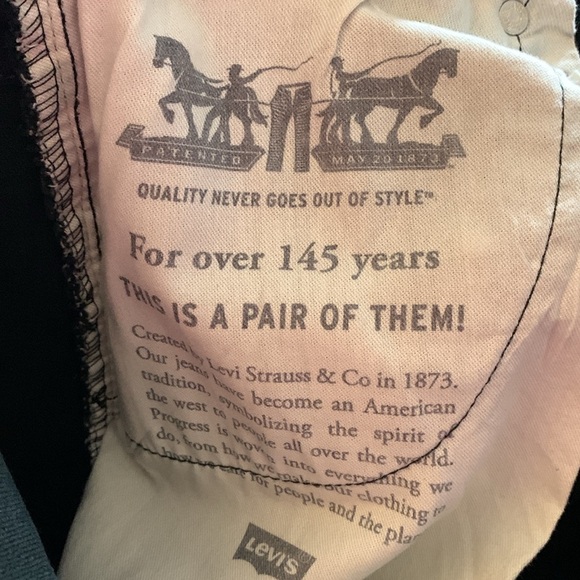 Levi’s 569 Black Loose Straight Denim Shorts size 31 - Picture 8 of 11